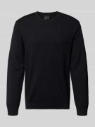 ARMANI EXCHANGE Strickpullover aus Viskose-Mix in Marine, Größe L