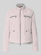 Amber & June Jacke mit Zweiwege-Reißverschluss in Rose, Größe 34