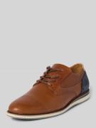 BULLBOXER Derby aus Leder mit Schnürung in Cognac, Größe 41