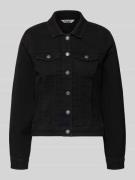 Only Regular Fit Jeansjacke aus Baumwoll-Mix Modell 'WONDER' in Black,...