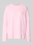 American Vintage Longsleeve mit Label-Print Modell 'GIXY' in Hellrosa,...