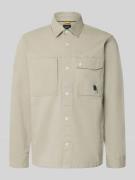 camel active Regular Fit Hemdjacke mit Brusttaschen in Beige, Größe 3X...