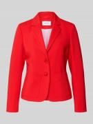 More & More Slim Fit Blazer mit Reverskragen in Rot, Größe 34