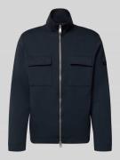 Marc O'Polo Regular Fit Sweatjacke aus Baumwoll-Mix in Marine, Größe L