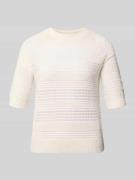 Christian Berg Woman Selection Strickshirt mit 1/2-Arm und gerippten A...