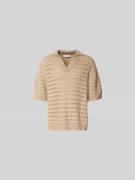 MAISON KITSUNÉ Relaxed Fit Poloshirt mit Viskose-Anteil in Rose Gold, ...