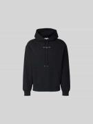 MAISON KITSUNÉ Hoodie mit Label-Stitching in Black, Größe L