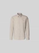 MAISON KITSUNÉ Slim Fit Freizeithemd aus Baumwoll-Mix in Taupe, Größe ...