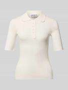 JAKE*S STUDIO WOMAN Strickshirt mit 1/2-Arm und Polokragen in Ecru, Gr...