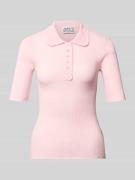 JAKE*S STUDIO WOMAN Strickshirt mit 1/2-Arm und Polokragen in Pink, Gr...