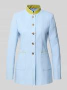 WHITE LABEL Slim Fit Blazer aus Leinen-Baumwoll-Mix in Bleu, Größe 34