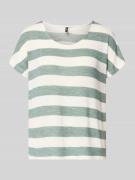 Vero Moda Regular Fit T-Shirt aus Viskose-Mix Modell 'WIDE STRIPE' in ...