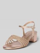 Tamaris Sandaletten mit Strasssteinbesatz in Rose Gold, Größe 36