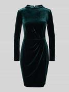 Zero Knielanges Kleid mit gelegten Falten in Dunkelgruen, Größe 38