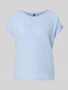Vero Moda Relaxed Fit T-Shirt aus Lyocell-Mix Modell 'AVA' in Hellblau...