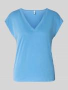 Only Loose Fit T-Shirt aus Modal-Mix Modell 'FREE' in Blau, Größe L