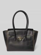 Lauren Ralph Lauren Handtasche aus Rindsleder mit Tragehenkeln in Blac...