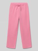 Only Regular Fit Sweatpants aus Baumwoll-Mix in Rosa, Größe 104