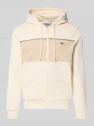 Lacoste Regular Fit Sweatjacke aus reiner Baumwolle in Offwhite, Größe...
