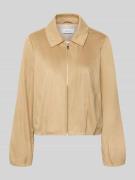 comma Regular Fit Blazer in Leder-Optik in Camel, Größe 34