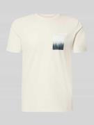 Tom Tailor Denim Regular Fit T-Shirt aus reiner Baumwolle in Offwhite,...