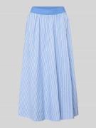 Milano Italy Midirock mit elastischem Bund in Hellblau, Größe 34