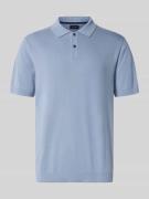 Christian Berg Men Regular Fit Poloshirt in Strick-Optik in Eisblau, G...
