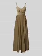 Laona Abendkleid mit Spaghettiträgern in Oliv, Größe 32