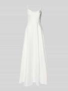 Laona Abendkleid aus Satin mit rückseitigem Knotendetail in Offwhite, ...
