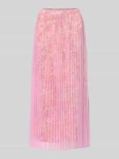 Rich & Royal Regular Fit Midirock in Plissee-Optik in Rosa, Größe 38