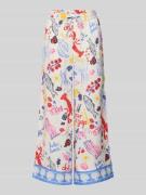 Christian Berg Woman Wide Fit Leinenhose mit Allover-Motiv-Print in Ro...