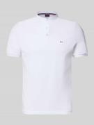 HECHTER PARIS Regular Fit Poloshirt mit Stehkragen in Weiss, Größe L