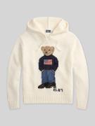 Polo Ralph Lauren Comfort Fit Strick-Hoodie mit Polo-Bear-Intarsia in ...