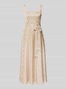 Jake*s Cocktail Cocktailkleid mit Karree-Ausschnitt und Bindegürtel in...