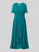 Christian Berg Cocktail Cocktailkleid in Wickel-Optik mit Volantsaum i...