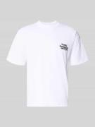 ANOTHER COTTON LAB Regular Fit T-Shirt mit Logo-Stitching in Weiss, Gr...