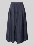 Emporio Armani Midirock mit seitlichem Nahtreißverschluss in Blau, Grö...