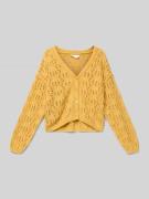 Mango Regular Fit Cardigan mit Viskose-Anteil Modell 'Isla' in Senf, G...