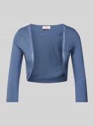 V.M. Bolero mit offener Vorderseite in Blau, Größe 32