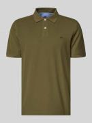 Fynch-Hatton Regular Fit Poloshirt mit Logo-Stitching in Oliv, Größe 3...