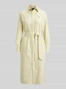 Polo Ralph Lauren Oxford-Hemdblusenkleid mit Gürtel in GELB, Größe 34