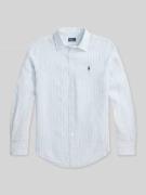 Polo Ralph Lauren Hemdbluse aus reinem Leinen in Hellblau, Größe L