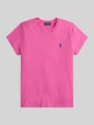 Polo Ralph Lauren T-Shirt mit Label-Stitching in Pink, Größe L
