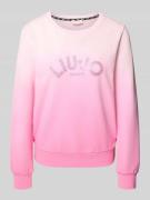 LIU JO SPORT Sweatshirt mit Strasssteinbesatz in Rosa, Größe M