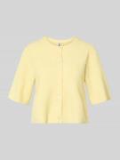 Pieces Regular Fit Strickjacke mit Woll-Anteil Modell 'SILLY' in Hellg...