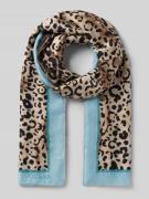 Guess Schal mit Label-Detail in Hellblau, Größe 1