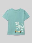 Blue Seven T-Shirt mit Rundhalsausschnitt und Motiv-Print in Tuerkis, ...