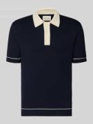 Gant Slim Fit Poloshirt mit Logo-Stitching in Marine, Größe L