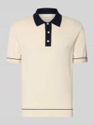 Gant Slim Fit Poloshirt mit Logo-Stitching in Offwhite, Größe L