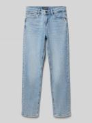 CARS JEANS Straight Fit Jeans mit Logo-Patch Modell 'Porter' in Hellbl...